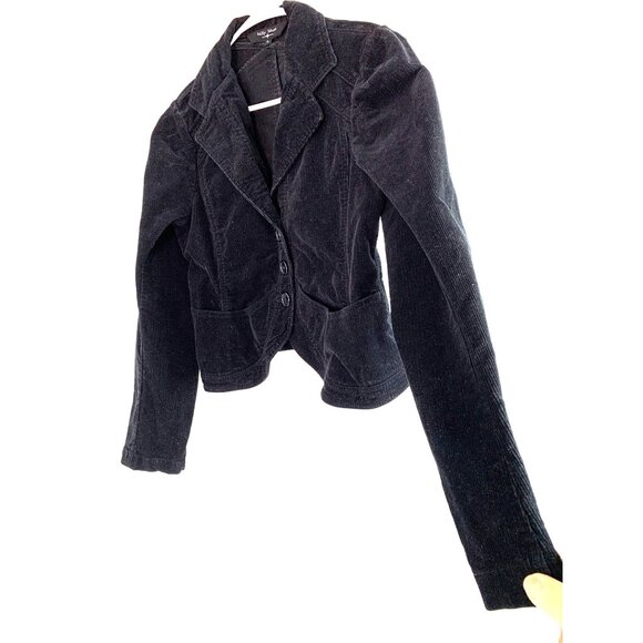 VTG 90s Women’s Billy Blues size L Jr black crop riding jacket blazer 6195 - Picture 6 of 10